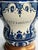 Ceramic French 18th Century Faience Blue & White Apothecary Jar Now Mounted as a Lamp For Sale - Image 7 of 11