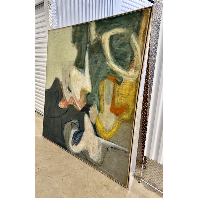 This large-scale abstract expressionist painting, Untitled, circa 1959-1960, is an oil on canvas work by American artist...