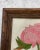 Mid-Century Modern Crewel Embroidery Stitched Pink Rose Floral Art Wall Hanging For Sale - Image 6 of 11