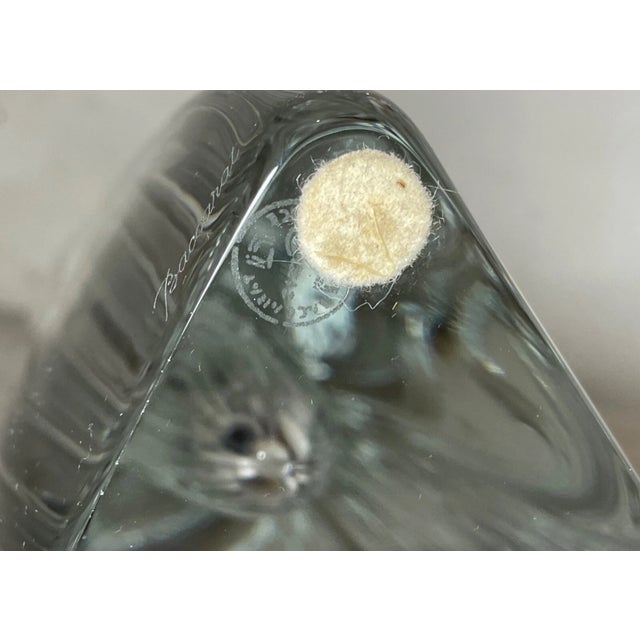 Tall Mint Condition Signed Baccarat Colorless Crystal Glass Triangular Vase For Sale - Image 13 of 15