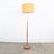 Brown Mid Century Modern Danish Solid Teak Floor Lamp Shade Ribbed, Denmark Yellow For Sale - Image 8 of 12