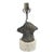 Vintage Cast Bronze Shell Lamp on a Marble Base, C. 1900 For Sale