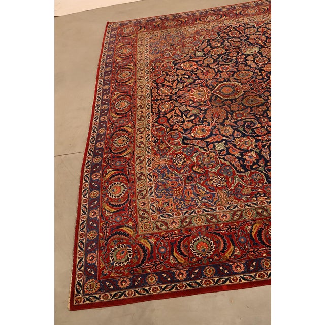 Large Hand Tied Traditional Persian Style Area Rug For Sale - Image 10 of 18