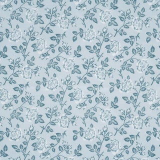 SAMPLE - Schumacher x Veere Greeney Lavinia Fabric In Blue For Sale