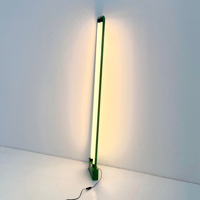 Green Double Neon Lamp by Gian N. Gigante for Zerbetto, 1980s For Sale - Image 6 of 13