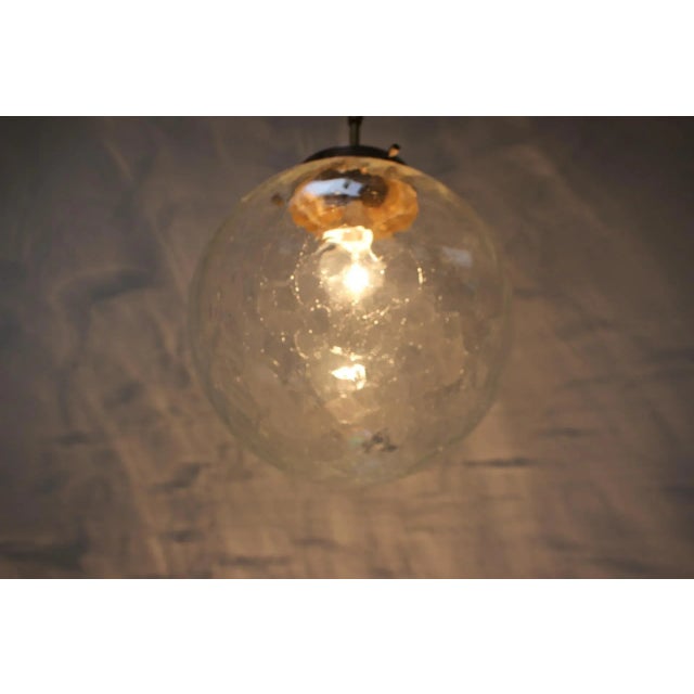 Mid-Century Big Glass Pendant by Kamenicky Senov, 1970s For Sale - Image 12 of 13