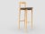 Not Yet Made - Made To Order Modern Linea 632 Grey Bar Chair in Green Leather and Oak Wood by Collector Studio For Sale - Image 5 of 5