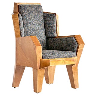 Cubist Armchair by Camillo Cerri for August Tobler, 1920s For Sale