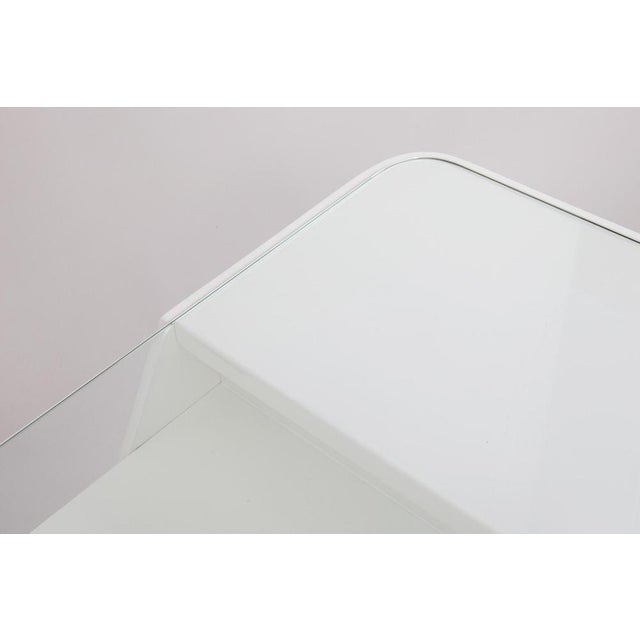 1950s Mid-Century White Table attributed to František Jirák for Tatra, Czechia, 1950s For Sale - Image 5 of 6