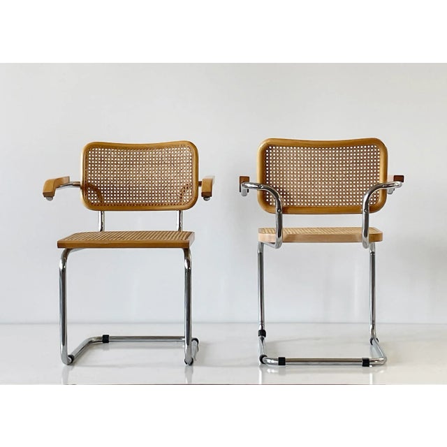 Armchairs Chrome With Caning - A Pair For Sale In Providence - Image 6 of 6