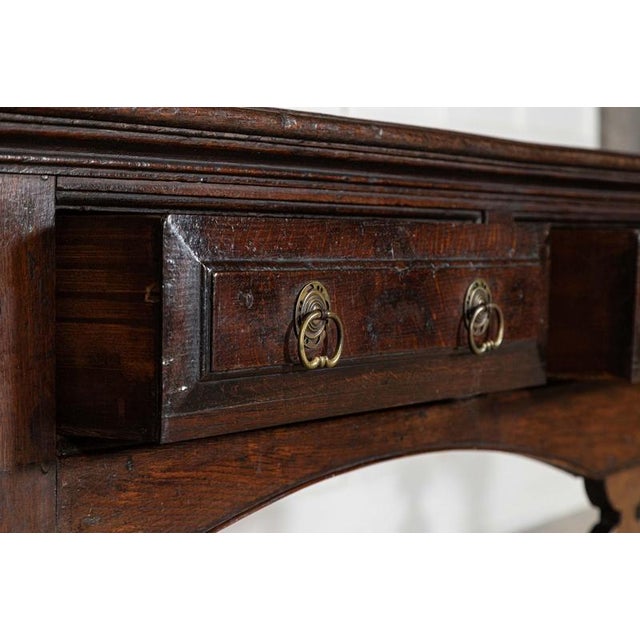 Large 18th Century English Oak Dresser Base, 1780 For Sale - Image 9 of 17