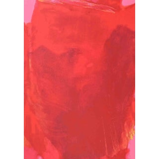 Italo Bressan, Red Composition, Original Screen Print, 1989 For Sale
