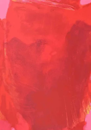 Italo Bressan, Red Composition, Original Screen Print, 1989