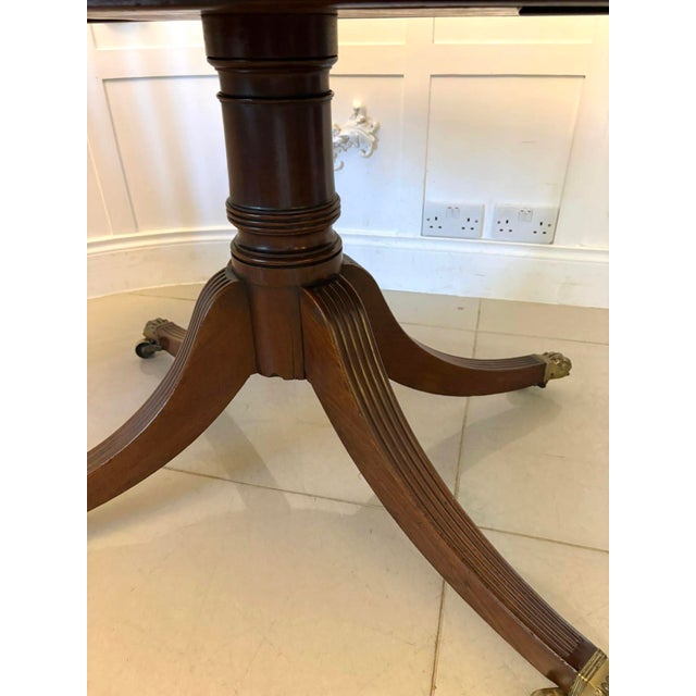 Antique English Regency Figured Mahogany Dining Table with Oval Tilt Top, 1830s For Sale - Image 14 of 16
