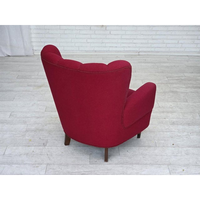 Vintage Danish Lounge Chair in Furniture Wool, 1960s For Sale - Image 13 of 18