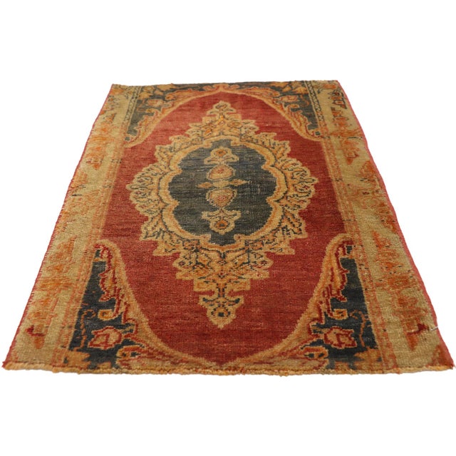 Turkish Vintage Turkish Yastik Rug - 01'07 X 02'06 For Sale - Image 3 of 8