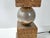 1970s Vintage Cork Cube and Steel Ball Table Lamp, 1970s For Sale - Image 5 of 9