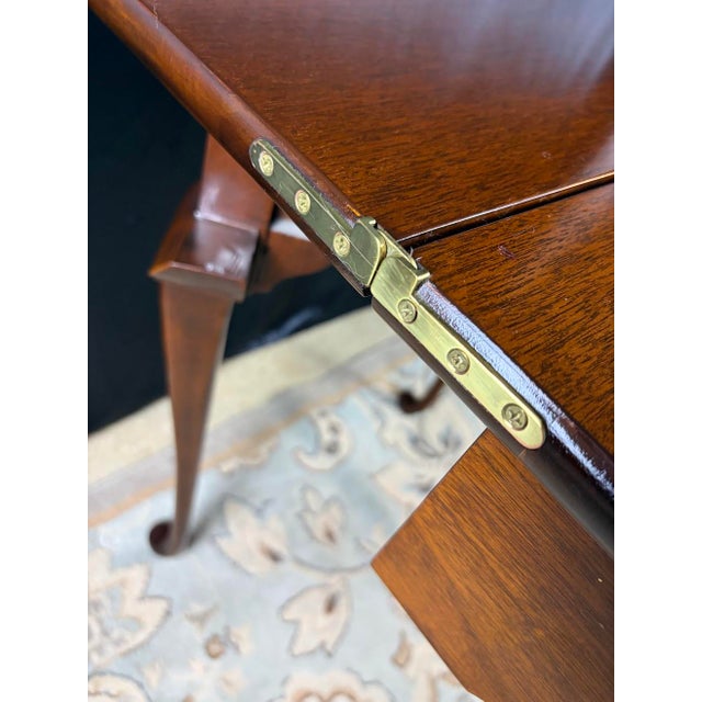 Queen Anne Folding Game Table For Sale - Image 9 of 12