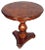 Art Deco Round Side Table in Solid Walnut & Burl Walnut For Sale