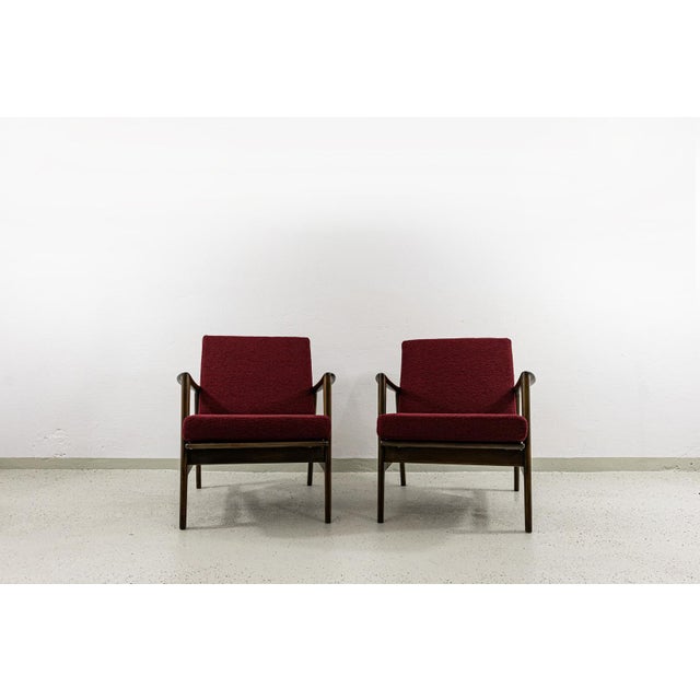 Purple Vintage Armchairs from SFM, Poland, 1960s, Set of 2 For Sale - Image 8 of 16