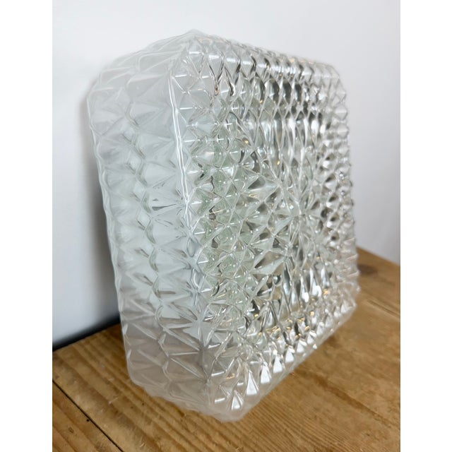 Vintage Glass Wall or Ceiling Light, 1970s For Sale - Image 4 of 16