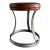 Industrial Leather and Steel Stool For Sale