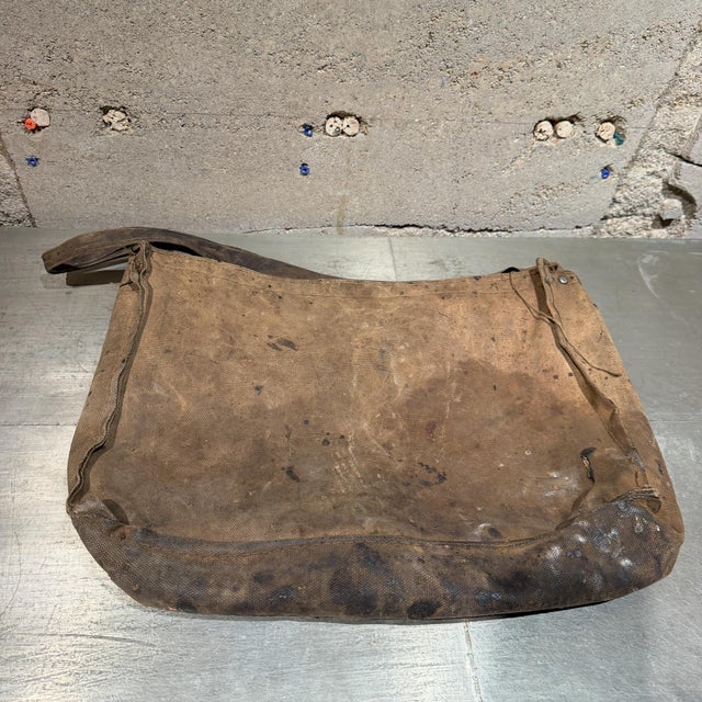 Vintage Military Bread Bag (Musette Bag) Canvas Decoration For Sale - Image 9 of 15