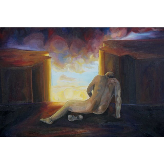 Abstract Expressionism Looking Down the Chasm - After Pat Klein For Sale - Image 3 of 4