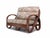 1990s Modernist 3-Strand 3/4 Pretzel "Kauai" Rattan Settee Sofa For Sale - Image 4 of 7