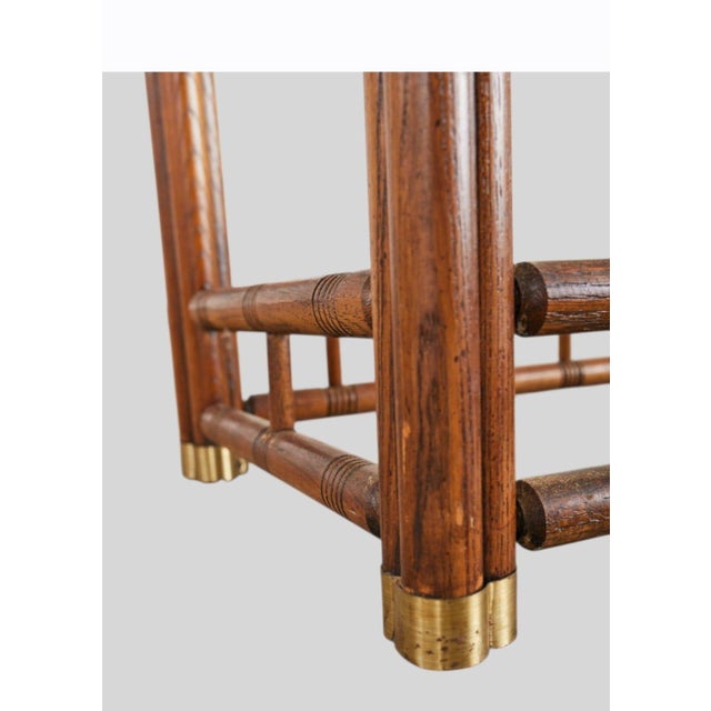 Pair of Mid-Century Faux Bamboo Etagere Shelves by Heritage For Sale In Washington DC - Image 6 of 11