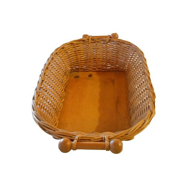 Double Handle Wicker Basket Chairish