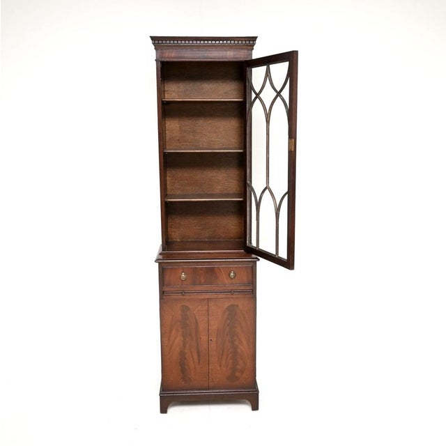 Vintage Georgian Slim Bookcase, 1950 For Sale - Image 4 of 12