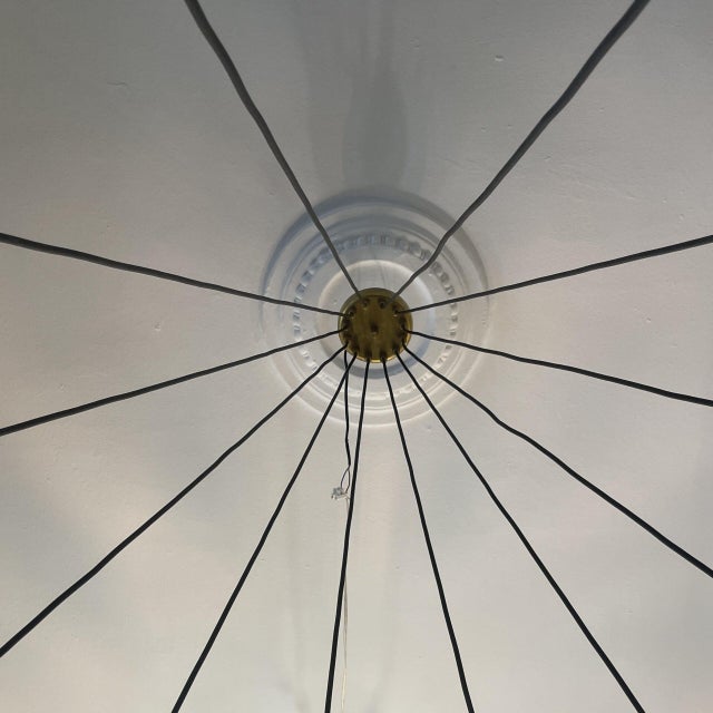 Mid-Century Modern Black Ring and Cup Ceiling Lamp, 1970s For Sale - Image 3 of 5
