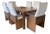 1970s Brutalist Walnut Dining Set by Lane - Set of 7 For Sale