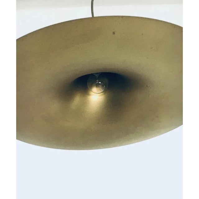 1980s Postmodern Witch Hat Gold Pendant Lamp, 1980s For Sale - Image 5 of 13