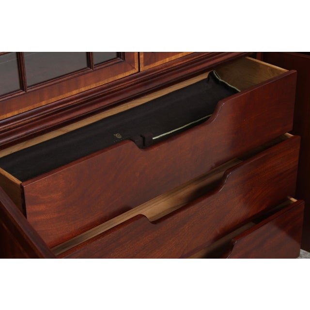 Councill Craftsmen Flame Mahogany 4 Door Breakfront Bookcase For Sale In Philadelphia - Image 6 of 16