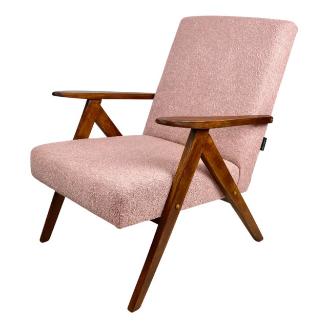 Vintage B-310 VAR Armchair in Pink Bouclé, 1970s For Sale