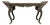 Antique Chinese Black Lacquer & Gilt Carved Console Table, C. 1890–1920 For Sale