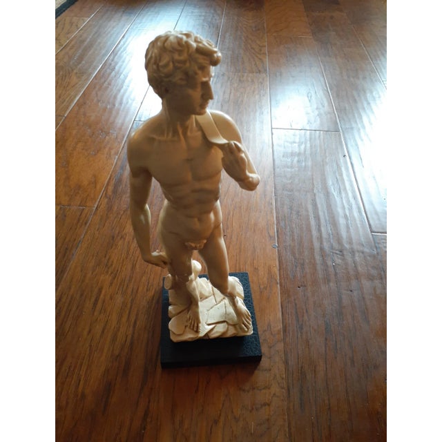 Italian 1950s Santini Italy Genuine Carrara Marble Michelangelo David Replica For Sale - Image 3 of 8