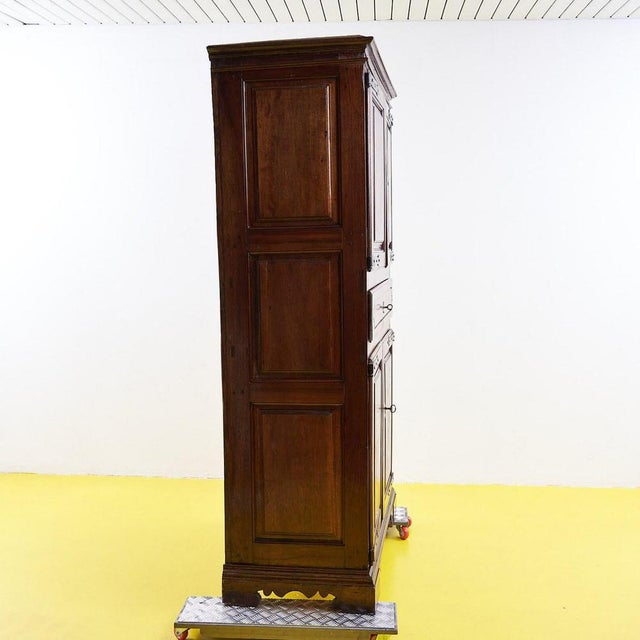 Antique Pantry Cabinet in Walnut Wood For Sale - Image 17 of 18