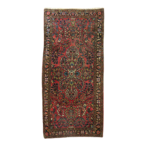 Antique Zabihi Collection Persian Sarouk Small Rug