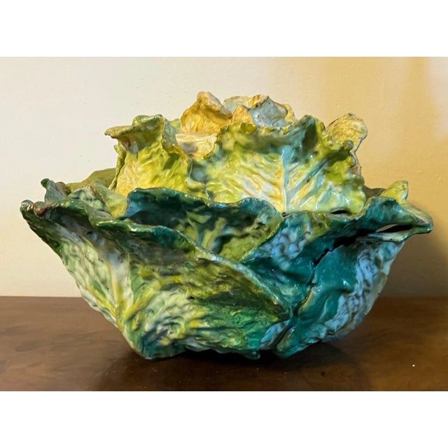 Antique 18th Century French Faience Lettuceware Cabbage Soup Tureen For Sale - Image 13 of 13
