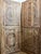 Mid-Century Modern Hand-Carved Double-Sided Solid Wood Doors With Octagon Rosette Motif | Antique Architectural For Sale - Image 3 of 5