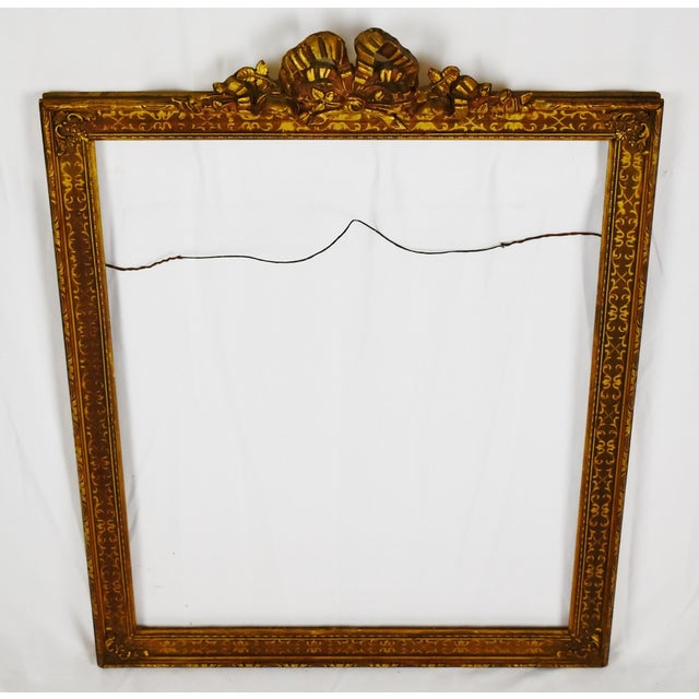 Antique Gold Gilt Wood Frame W/ Ribbon Topper Chairish