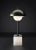 Apollo brushed black metal table lamp by alabastro italiano dimensions: d 30 x w 30 x h 74 cm. Materials: white alabaster,...