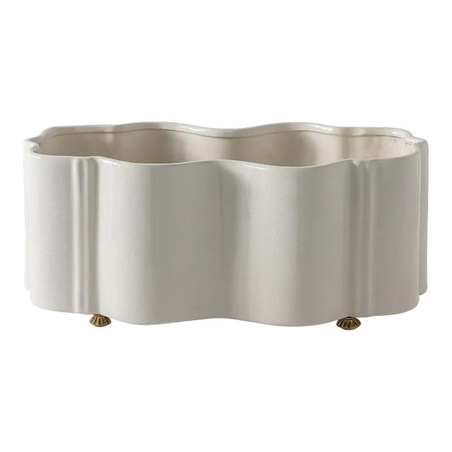 Tuscan Scallop Planter - Cream For Sale