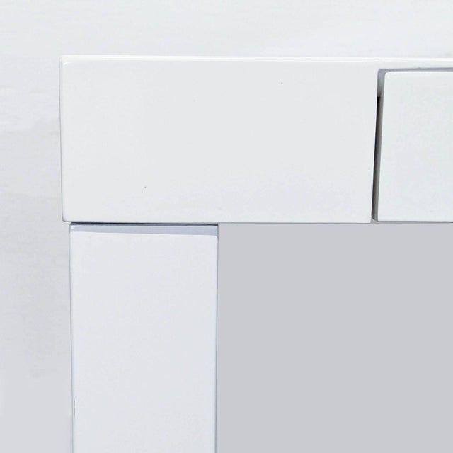 2010s West Elm White Modern Desk With Sleek Minimalist Design For Sale - Image 5 of 10