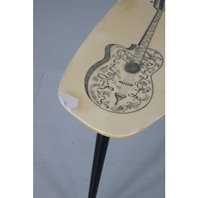 Authentic Italian Side Table with Charming Guitar Motif, 1950s For Sale - Image 11 of 18