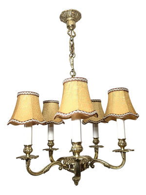 Vintage Chandelier in Bronze, 1950s
