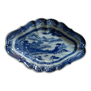 Blue and White Canton Dish